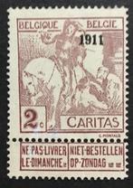 1911. CARITAS. Opdruk: 1911. MLH., Postzegels en Munten, Postzegels | Europa | België, Spoor van plakker, Kunst, Ophalen of Verzenden