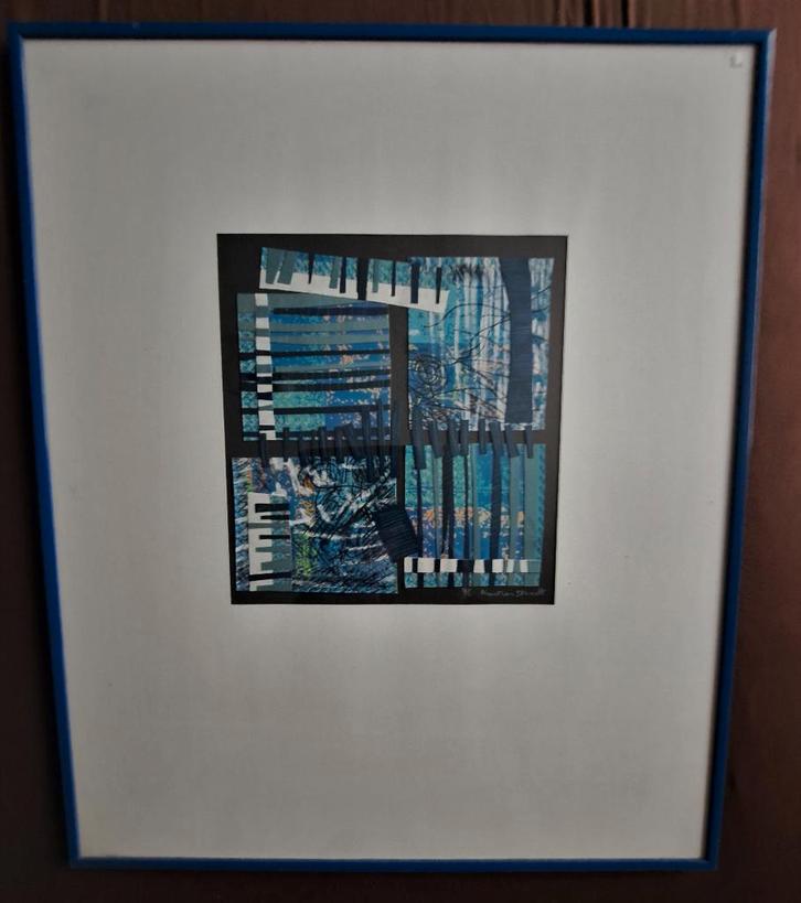 Kristien D'Hondt - Textielkunst collages - Prachtig werk !, Antiek en Kunst, Kunst | Schilderijen | Modern, Ophalen