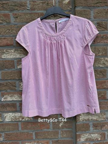 Betty&Co nieuwe blouse met donkerroze en witte lijnen T44 beschikbaar voor biedingen