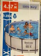 zwembad Bestway te koop + 2 gratis potten chloor tabletten, 200 tot 400 cm, Rechthoekig, 80 tot 120 cm, Opzetzwembad
