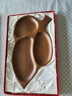 Vintage - bladvormig dienblad - hout, Ophalen of Verzenden, Hout