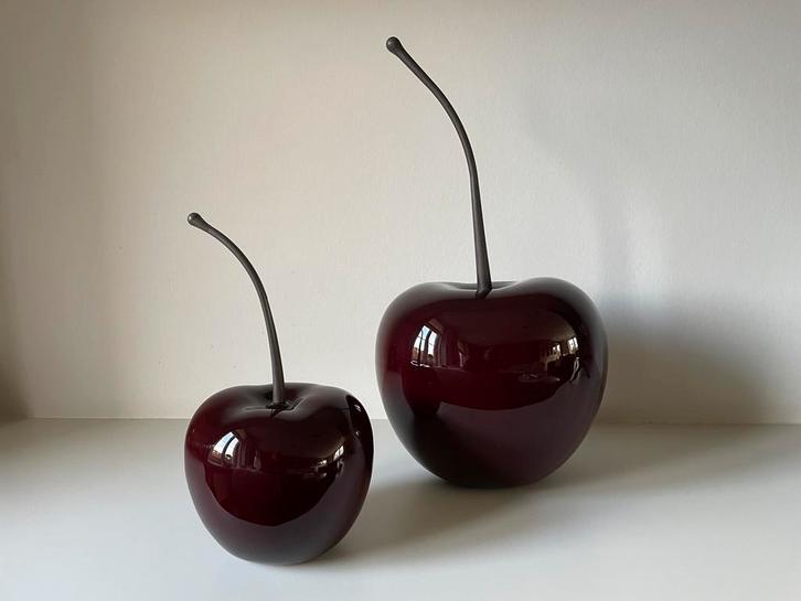 Set van 2 kersen decoratief mooi warm rood, Huis en Inrichting, Woonaccessoires | Overige, Zo goed als nieuw, Ophalen