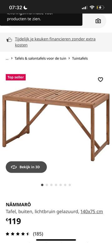 Tuintafel hout, Tuin en Terras, Ophalen, Zo goed als nieuw, Hout