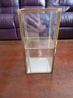 Vitrinekast van glas en messing, Ophalen, Minder dan 50 cm, Minder dan 25 cm, Minder dan 100 cm