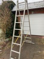 2x9 vouwladder, Doe-het-zelf en Bouw, Ladder, Gebruikt, Opvouwbaar of Inschuifbaar, 4 meter of meer