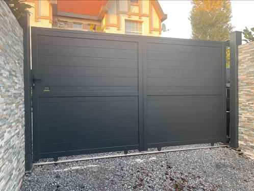 Nouveau portail coulissant aluminium de 3m50 x H 2m, Jardin & Terrasse, Portes de jardin, Porte coulissante, Aluminium, Enlèvement