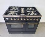 🍀Luxe Fornuis Boretti 90 cm antraciet + messing 2 ovens, Elektronische apparatuur, Fornuizen, 60 cm of meer, 5 kookzones of meer
