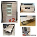 Sale a manger, table, chaises, vitrines, meuble Tv, Huis en Inrichting, Ophalen, Zo goed als nieuw