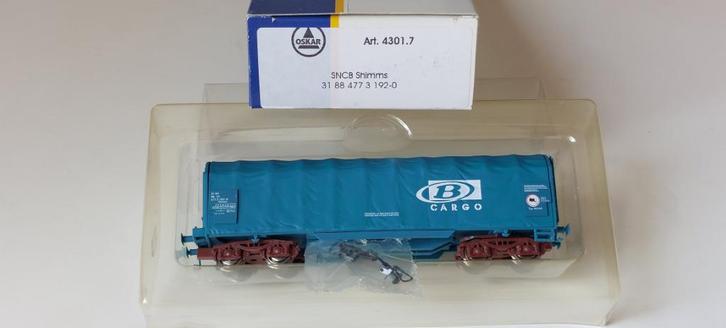 SNCB/NMBS OSKAR WAGON SHIMMS B-CARGO*HO*DC N 4301.7, Hobby en Vrije tijd, Modeltreinen | H0, Nieuw, Wagon, Gelijkstroom, Overige merken