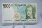 ITALIE - Billet de 5000 Lire, Timbres & Monnaies, Billets de banque | Europe | Billets non-euro, Enlèvement ou Envoi, Italie, Billets en vrac