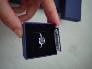 Ring Swarovski - zilver en blauw beschikbaar voor biedingen