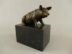 Brons beeldje van een varken , varken, Ophalen of Verzenden