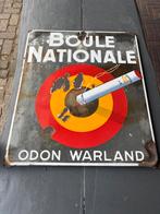 Emaille reclamebord Boule National odon Warland, Verzamelen, Ophalen of Verzenden, Gebruikt, Reclamebord