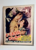 Filmposter Luitenant Graig missing 1949 / 1950, Rechthoekig Staand, Met lijst, Deurposter of groter, Ophalen of Verzenden