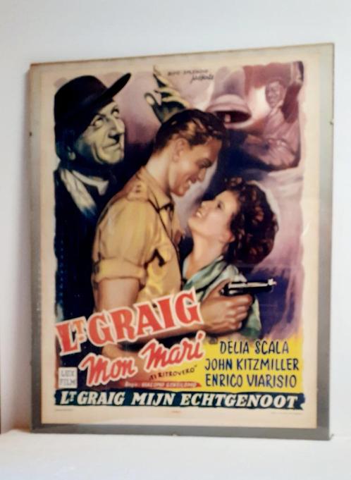 Filmposter Luitenant Graig missing 1949 / 1950, Verzamelen, Posters, Zo goed als nieuw, Film en Tv, Deurposter of groter, Rechthoekig Staand