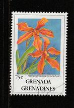 Grenada.  Troische orchidee.  Bloemen., Postzegels en Munten, Postzegels | Amerika, Verzenden, Gestempeld, Midden-Amerika
