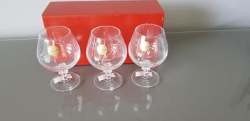 Verres à cognac en cristal d'Arques modèle Epi beschikbaar voor biedingen