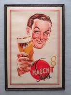 Reclame Haecht bier, Ophalen of Verzenden, Gebruikt, Reclamebord