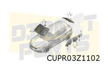 Cupra Leon (2/21-) Zijruit voorportier Rechts Origineel! 5FA beschikbaar voor biedingen