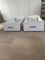 2 rol lades hout wit - iedeaal voor onder een bed, Ophalen, Minder dan 50 cm, Gebruikt, 75 cm of meer