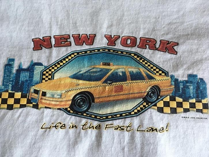 T - Shirt New York, Kleding | Heren, T-shirts, Zo goed als nieuw, Maat 52/54 (L), Geel, Ophalen of Verzenden