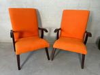 2X Vintage Fauteuil, Ophalen, Hout, Gebruikt, Minder dan 75 cm