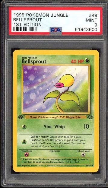 Bellsprout 1st Edition PSA 9 - 49/64 - Jungle 1999 beschikbaar voor biedingen