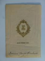 oud dubbel menu 1935, Antiek en Kunst, Curiosa en Brocante, Verzenden