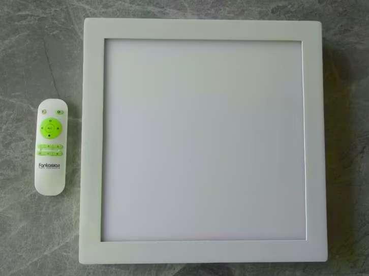 Plafondlamp vierkant dimbaar - Fantasia, Huis en Inrichting, Lampen | Plafondlampen, Zo goed als nieuw, Glas, Kunststof, Ophalen