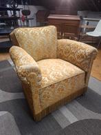 Magnifique canapé années 60 jaune moutarde à motifs, Enlèvement ou Envoi