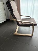 Zetel met voetbankje, Huis en Inrichting, Zetels | Zetels, Ophalen, Gebruikt, Eenpersoons, Hout