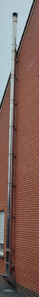 Cheminée à double paroi en inox, Bricolage & Construction, Tuyaux & Évacuations, Comme neuf, Inox, 6 mètres ou plus, 80 mm ou plus