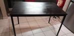 Table Ikéa noire, Comme neuf, 100 à 150 cm, Rectangulaire, Autres essences de bois