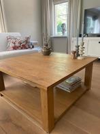 Mooie eiken salon tafel met lectuurplank, Ophalen, Zo goed als nieuw, Tijdloos, Minder dan 50 cm