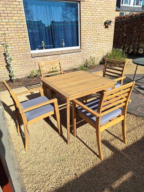 Tuinset "Belluno" acacia, Tuin en Terras, Tuinsets en Loungesets, Zo goed als nieuw, Tuinset, Ophalen