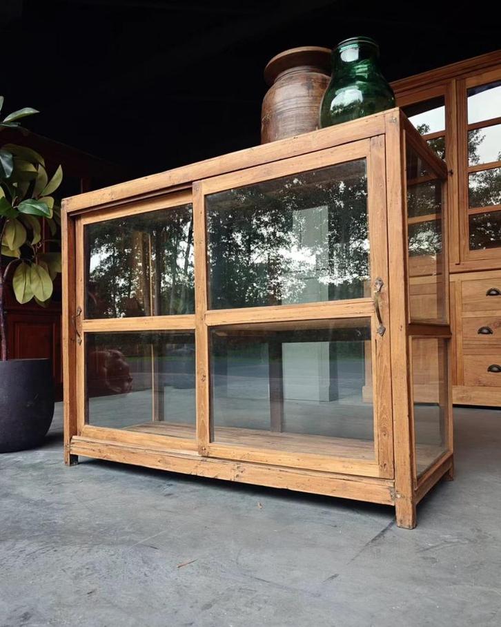 Oude / Antieke winkelvitrine Toonbank | Vitrinekast  #2311, Zakelijke goederen, Kantoor en Winkelinrichting | Kantoormeubilair en Inrichting