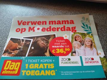 1+1 Zoo Antwerpen / Planckendael, Tickets & Billets, Deux personnes, Ticket ou Carte d'accès