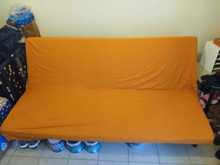 3-zits slaapbank, Huis en Inrichting, Zetels | Zetels, Gebruikt, Rechte bank, Vierpersoons of meer, 200 tot 250 cm, Minder dan 75 cm