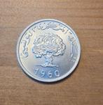 5 Millimes 1960, Tunesië, Postzegels en Munten, Ophalen of Verzenden