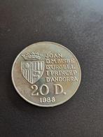 1988 Andorra 20 diners zilver Olympische Spelen Barcelona, Zilver, Losse munt, Overige landen, Verzenden