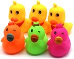 PARTIJ GEKLEURDE DUCK 5,5CM MET GELUID, Diversen, Ophalen, Nieuw