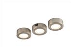 3 zilveren „Esmo” LED-spots - 150 lumen, Nieuw, Led, Ophalen of Verzenden, Metaal of Aluminium