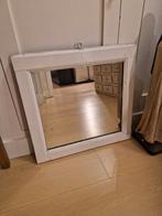 Vierkante spiegel met houten lijst, Gebruikt, Ophalen of Verzenden