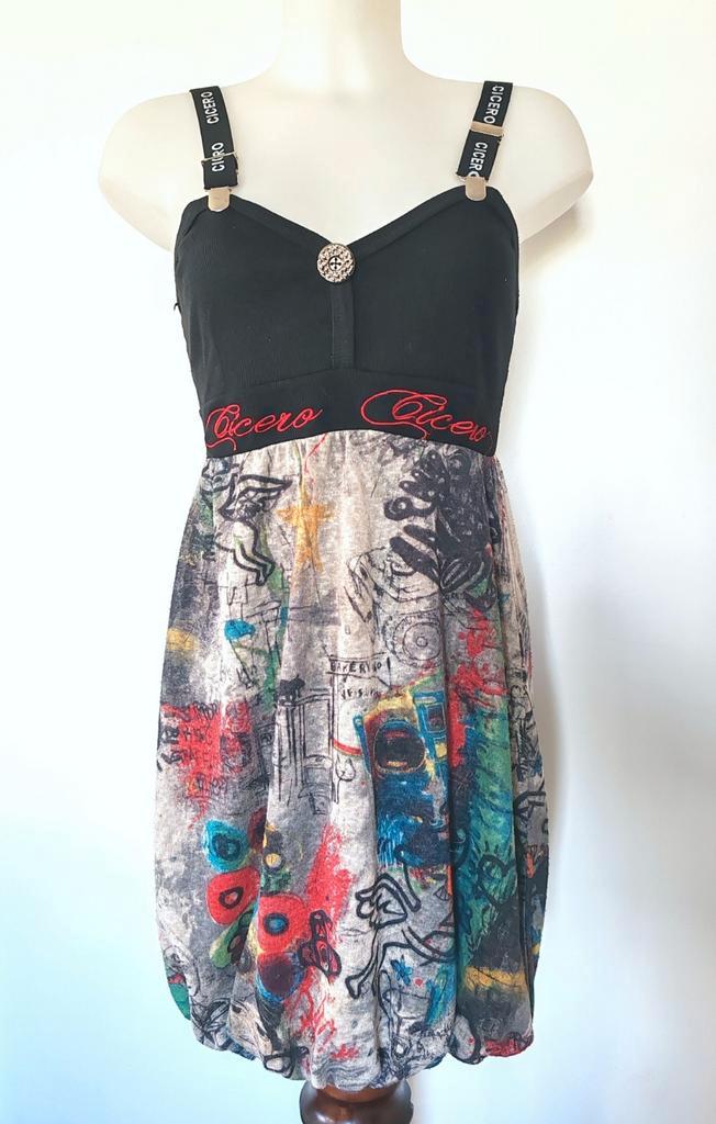 Cicero vintage schouderjurk maat M, Kleding | Dames, Jurken, Zo goed als nieuw, Ophalen of Verzenden