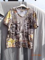 T'shirt Canda dierenprint met glittersteentjes Maat: Medium, Gedragen, Maat 38/40 (M), Ophalen of Verzenden, Korte mouw
