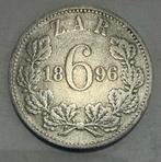 Zilveren zeldzaam 6 pence zuid-Afrika 1896, Enlèvement ou Envoi, Argent