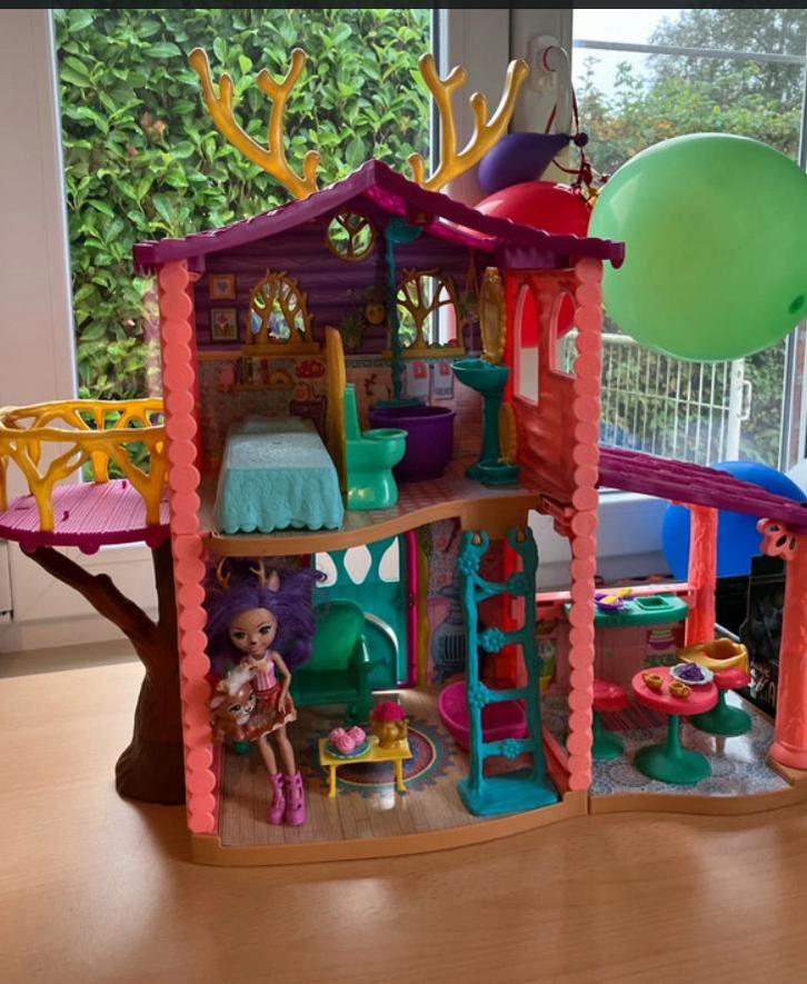 Het huis van Enchantimals Danessa Biche, Kinderen en Baby's, Speelgoed | Poppenhuizen, Zo goed als nieuw, Poppenhuis, Ophalen