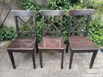 Stoelen Ikea Ingolf 3 stuks, Ophalen, Gebruikt, Hout, Drie