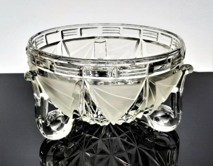 Vintage Kristal fruitschaal, Antiek en Kunst, Antiek | Glaswerk en Kristal, Verzenden