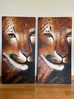 Twee prachtige tijger schilderijen te koop, Antiek en Kunst, Kunst | Schilderijen | Modern, Ophalen